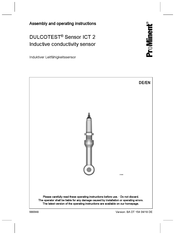 ProMinent DULCOTEST ICT 2 Assembly And Operating Instructions Manual
