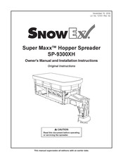 SnowEx Super Maxx SP-9800XH Owner's Manual And Installation Instructions