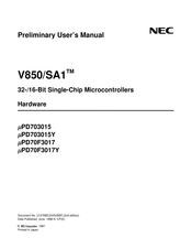 NEC V850/SA1 mPD70F3017 Preliminary User's Manual