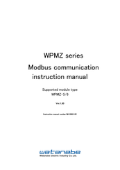 WATANABE WPMZ Series Instruction Manual