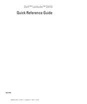 Dell Latitude D410 Quick Reference Manual