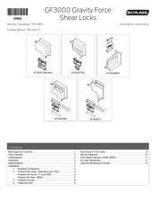 Schlage GF3000SM GF3000TJ Installation Instructions Manual