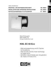 Helios KWL 60 WV Installation And Operating Instructions Manual