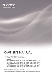 Gree 26TTW12HC230V1A-T Owner's Manual
