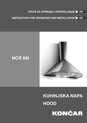 Koncar NCR 60I Instructions For Operating And Installation