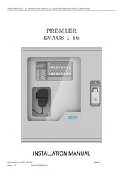 Zeta Alarm Systems PREM1ER EVACS 1-16 Instruction Manual