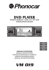 Phonocar VM 019 Manual Instructions