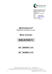 Heinzmann HELENOS V DC 2005DP.2-01 Manual