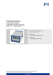 Physik Instrumente E-650.OE Operating Manual