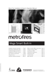 Metrofires Mega Smart Built-In Installation & Owner's Operation Manual