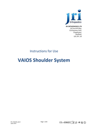 JRI VAIOS Instructions For Use Manual