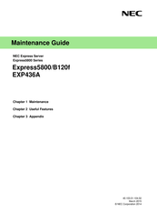 NEC Express5800/B120f Maintenance Manual