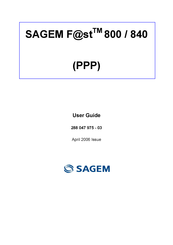 Sagem Fast 800 User Manual