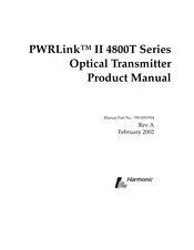 Harmonic PWRLink II 4800T Series Product Manual