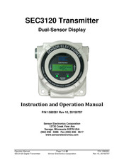 Sensor Electronics SEC3120 Instruction And Operation Manual