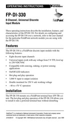 National Instruments FieldPoint FP-DI-330 Operating Instructions Manual