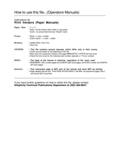 MASSEY FERGUSON 2418 Series Operator's Manual