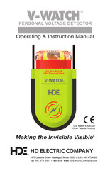 HDE V-WATCH Operating Instructions Manual