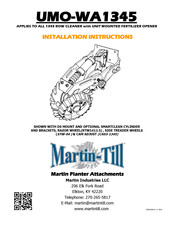 Martin-Till UMO-WA1345 Installation Instructions Manual