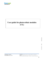 PHOTOWATT PW2350 UL Series User Manual