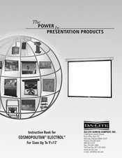 Da-Lite COSMOPOLITAN ELECTROL Instruction Book
