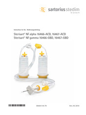 Sartorius Stedim Biotech Sterisart NF alpha 16466-ACD Instructions For Use Manual