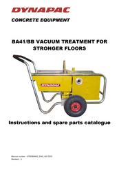 Dynapac BA41/BB Series Instructions And Spare Parts Catalogue