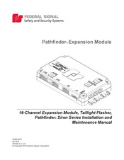 Federal Signal Corporation Pathfinder Siren Series Installation And Maintenance Manual