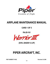 Piper Warrior III Maintenance Manual