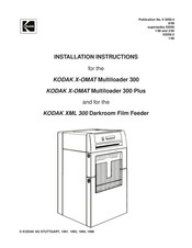 Kodak X-Omat MULTILOADER 300 Installation Instructions Manual
