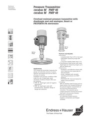 Endress+Hauser cerabar M PMP 46 Technical Information
