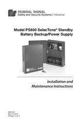 Federal Signal Corporation PS600 SelecTone Installation And Maintenance Instructions Manual