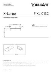 DURAVIT X-Large XL 013C Installation Instructions Manual
