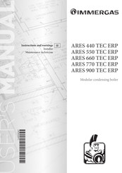 Immergas ARES 550 TEC ERP Instructions And Warnings