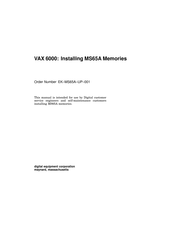 Digital Equipment VAX 6000 Series Installing