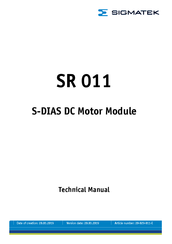 SIGMATEK S-DIAS DC Motor Module Technical Manual