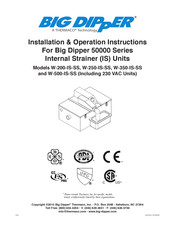 Thermaco Big Dipper W-200-IS-SS Installation & Operation Instructions