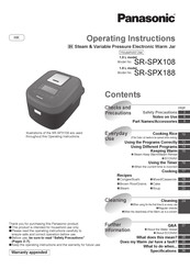 Panasonic SR-SPX108 Operating Instructions Manual