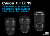 Canon EF LENS TS-E90MM F/2.8L Instructions Manual