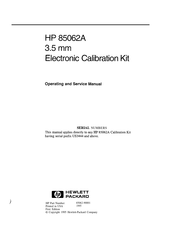 HP HP 85062A Operating And Service Manual