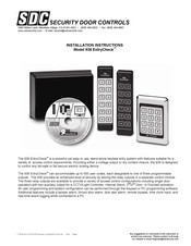 SDC EntryCheck 936 Installation Instructions Manual