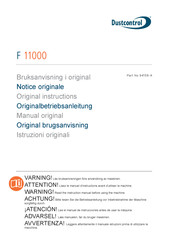 Dustcontrol F 11000 Original Instructions Manual
