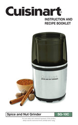 Cuisinart SG-10C Instruction And Recipe Booklet