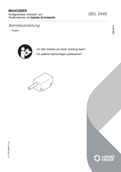 Lenord+Bauer GEL 2449 Operating Instructions Manual