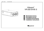 SystemAir VR-250 EH/B/3 Installation Instructions Manual