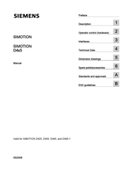 Siemens SIMOTION D4x5 Series Manual