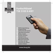 Burg Wächter TSE 5103 E-KEY Operating Instructions Manual
