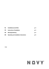 Novy 7550 Operating And Installation Instructions
