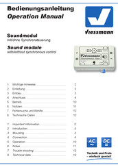 Viessmann 5556 Operation Manual