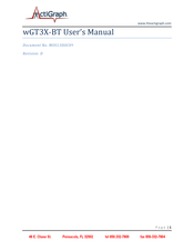 ActiGraph wGT3X-BT User Manual